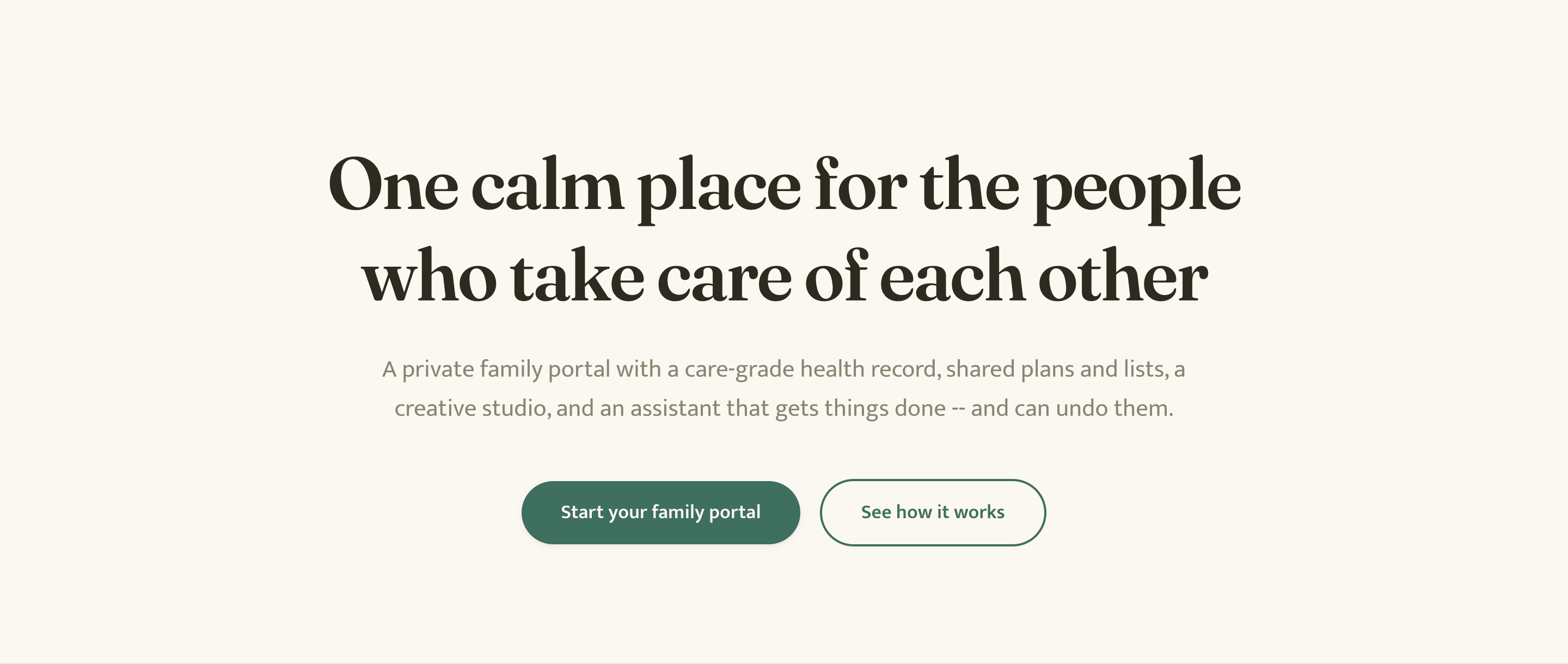 GPFamily homepage — family care platform
